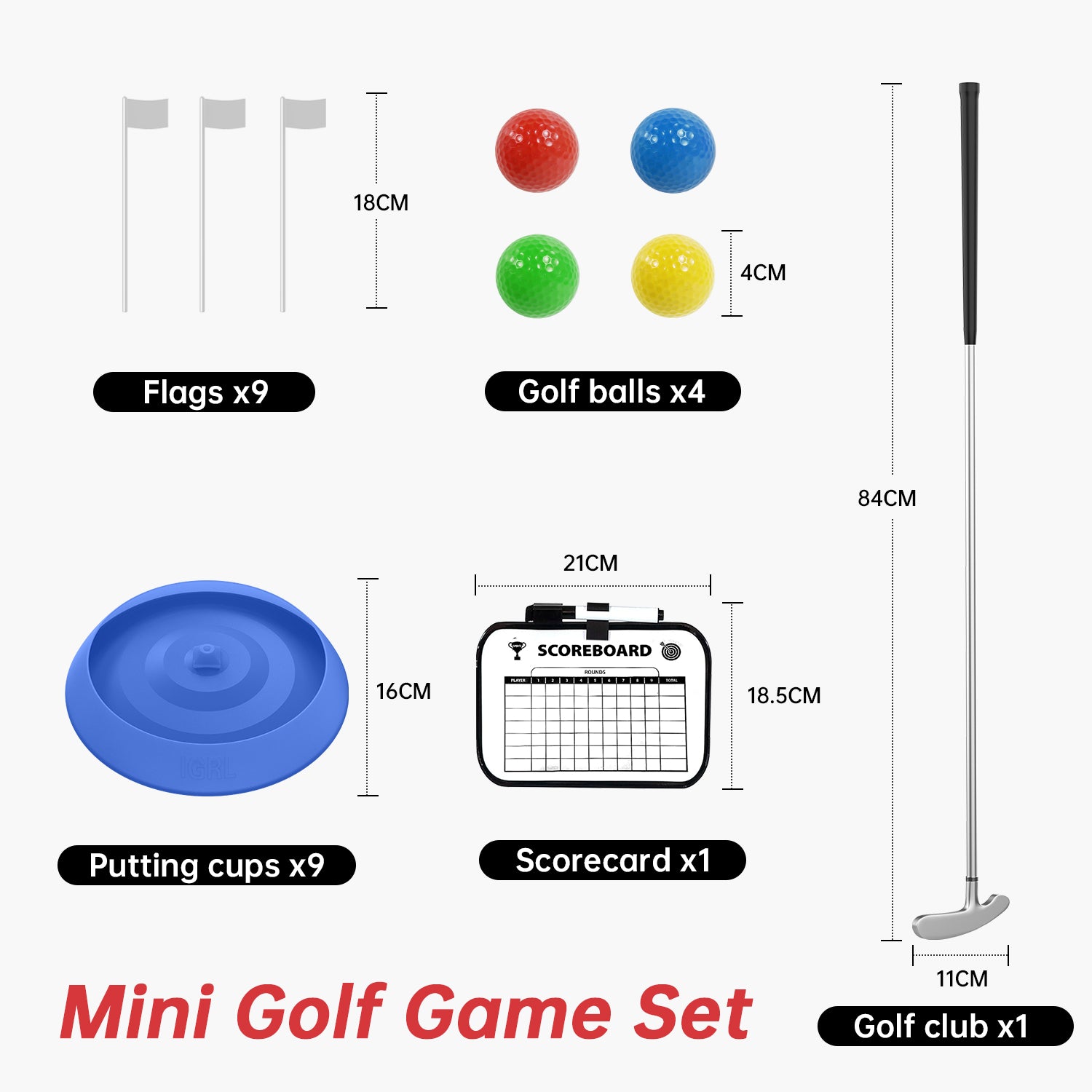 Mini Golf Game Set, Indoor Mini Golf Course for Adults Includes 9 Holes, 4 Balls, Dry-Erase Scorecard, and Golf Putter, Build Your Own Miniature Golf Course at Home Office Green Backyard, Blue Mini Golf Game Set, Indoor Mini Golf Course for Adults Includes 9 Holes, 4 Balls, Dry-Erase Scorecard, and Golf Putter, Build Your Own Miniature Golf Course at Home Office Green Backyard, Blue